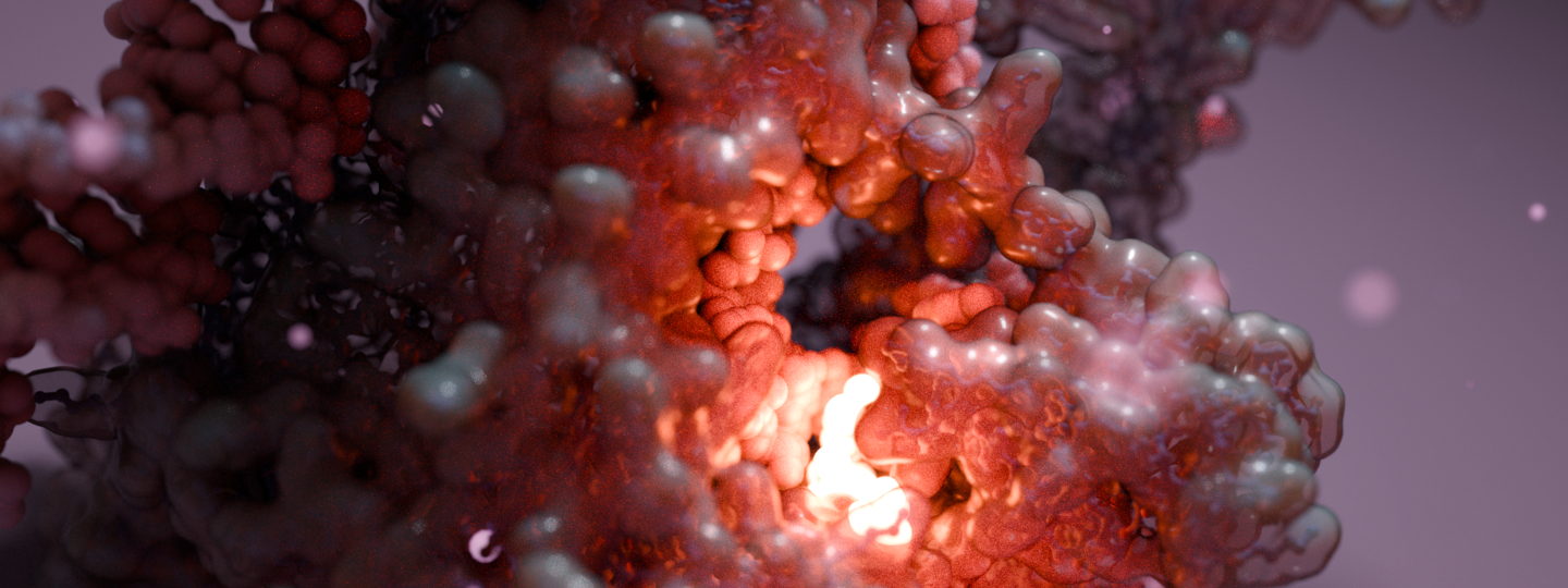 ORF2p blender image with lit dNTP